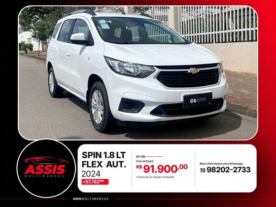 CHEVROLET SPIN 1.8 LT 8V FLEX 4P AUTOMÁTICO CHEVROLET SPIN 1.8 LT 8V FLEX 4P AUTOMÁTICO